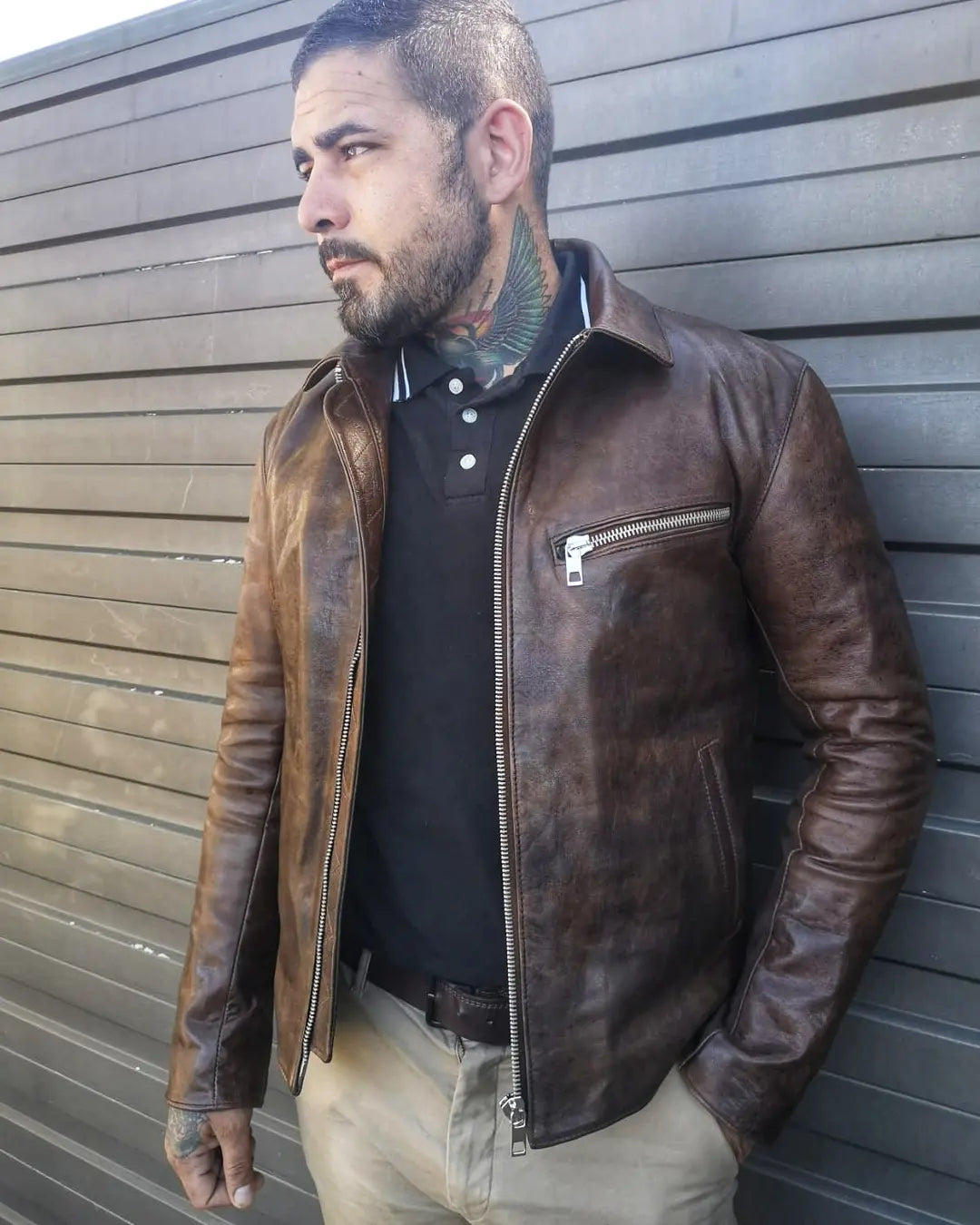 James Dean Veste Triumph Moto James Dean Leather Jacket